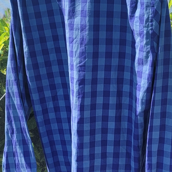 Goodthreads Button Up Shirt Mens XLarge Blue Checkered Slim Fit Casual Cotton. - Picture 4 of 7